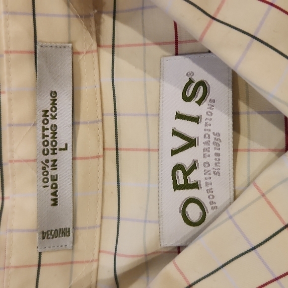 Orvis Sporting Traditions Yellow Plaid Button-Up Shirt - Picture 5 of 10